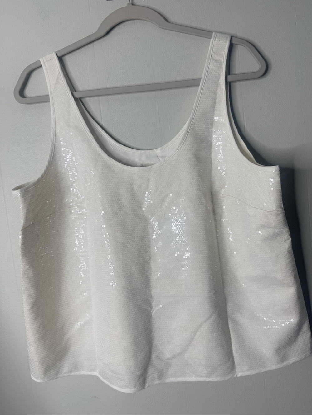 a new day White Sequin Scoop Tank Top - Men
